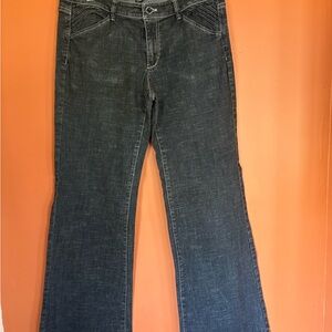 White House Black Market Black Flare Wide Leg Jeans